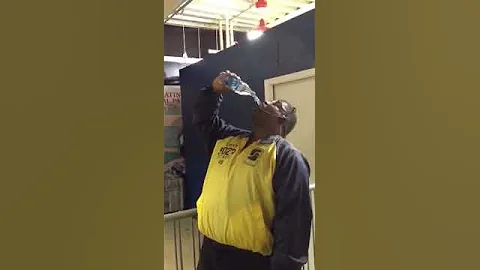 Man chugging water 10 seconds