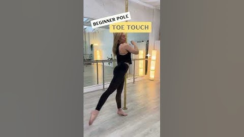Beginner Pole Static Spin - Toe Touch #beginnerpole #poledance #pole