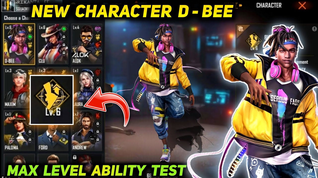 New Character D Bee Ability Test | Free Fire New Character D Bee ...