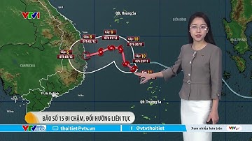 Dự báo thời tiết 9h10 - 28/11/2025 | Bão số 15 đi chậm, đổi hướng liên tục | VTVWDB