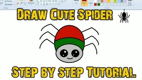 How to draw a Cute Spider In MS Paint | Easy Drawing Tutorial