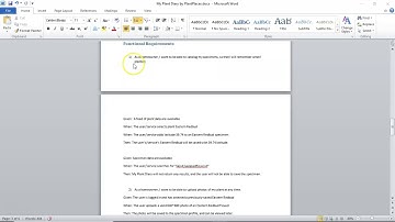 Requirements Document As a User Given When Then  for MyPlantDiary Project