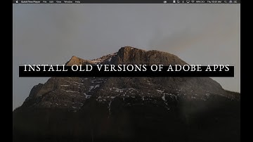 INSTALLING OLDER VERSIONS OF ADOBE CREATIVE CLOUD APPS