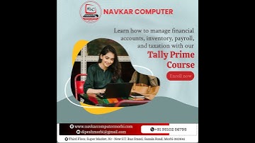 Learn Tally Prime According Course and Miracle Accounting Course at Navkar Computer - Morbi