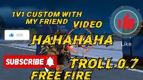|| 1V1 CUSTOM WITH MY FRIEND || CUSTOM GAMEPLAY || TROLL 0.7 || FREE FIRE GAMEPLAY ||