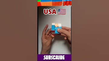 How to make a USA flag in cube 3x3 #RUBIC #shortsfeed #viral #shorts