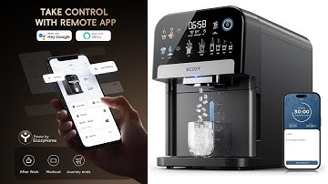 Ecozy Nugget Ice Maker Countertop & Water Dispenser with App Control