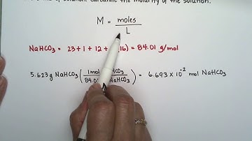 CHE 1301 Chapter 5 Molarity