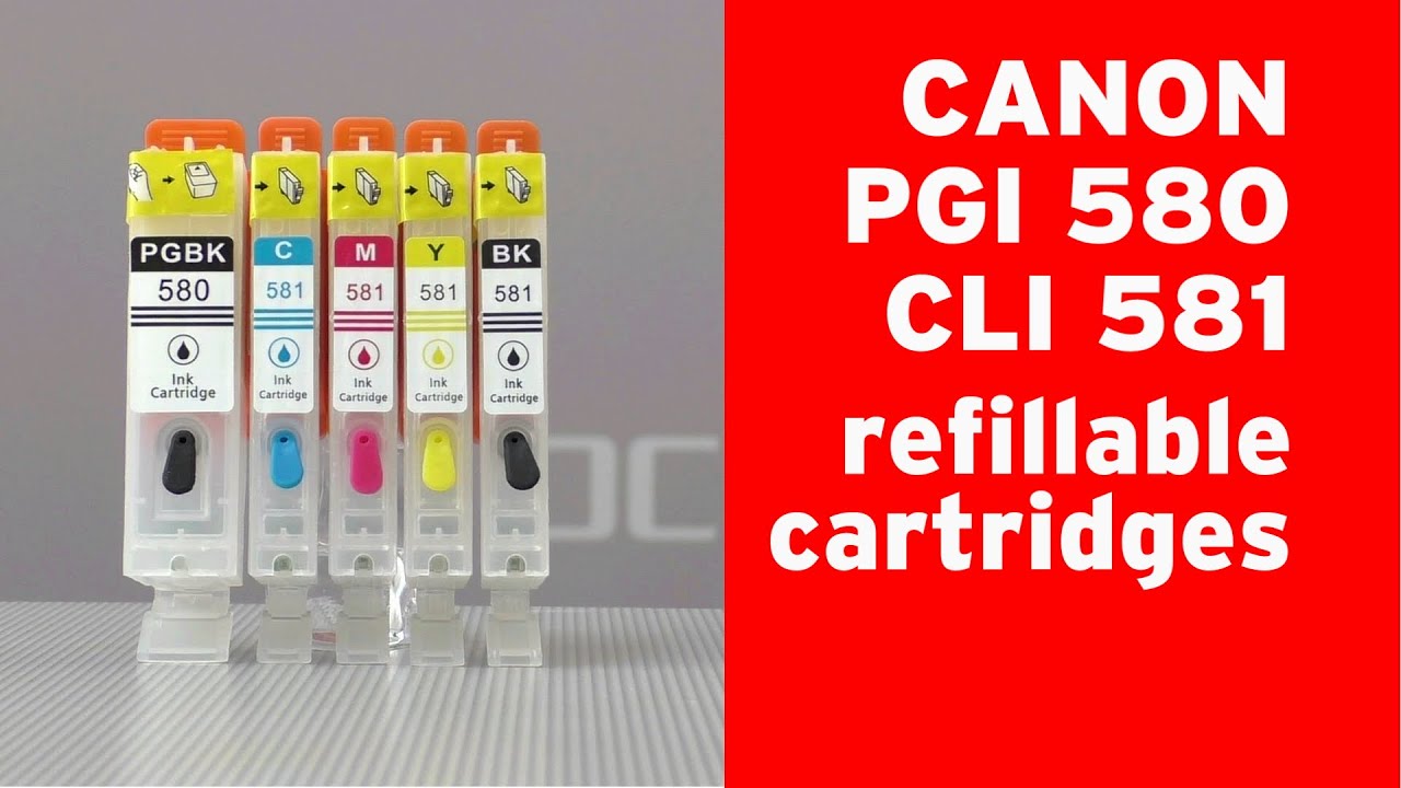 Pack cartouches PGI-580XXL BK + CLI-581 BK/C/M/Y pour imprimante Compatible  Canon