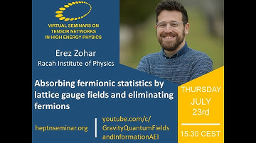 HEP-TN Seminar: Erez Zohar "Absorbing fermionic statistics by lattice gauge fields"