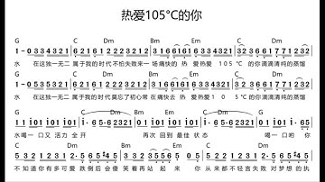 热爱105度的你/熱愛105度的你 D调伴奏 - instrumental in D