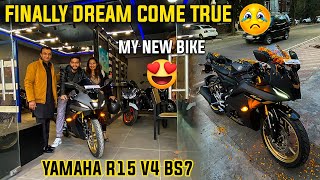 Finally Taking Delivery of My new Bike | 1st Yamaha R15 V4 Bs7 Delivery in India