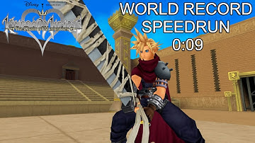 KH RE: COM [Sora Proud Mode] Cloud [WR] Speedrun 0:09 [WORLD RECORD]