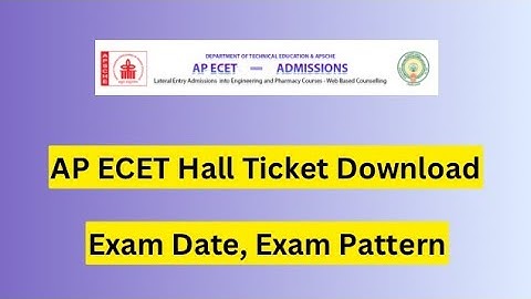 AP ECET -2023 EXAM DATES | HALL TICKET DOWNLOAD | EXAM PATTERN | MOCK TESTS