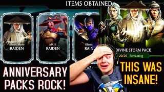 MK Mobile. Divine Storm Pack Opening That Will BLOW YOUR MIND! Anniversary Packs Are AWESOME!