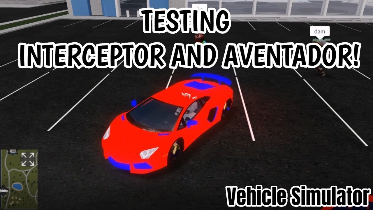 Testing Interceptor And Aventador Vehicle Simulator - interceptor roblox vehicle simulator