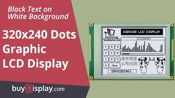 5.7"320x240 Graphic LCD Module -China w/Touch Panel,Black Text on White Background