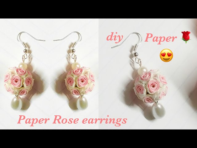 Pink Roses Paper Quilled Earrings - paper quilling earrings, paper quilled  jewelry, paper quilling j… | Paper quilling earrings, Quilled jewellery, Quilling  jewelry