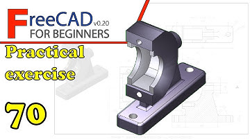 FreeCAD Beginners tutorial: practical exercise 70 - studycadcam model