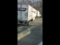 Very bad tractor trailer backing skills. Brings new meaning to driving by feel.