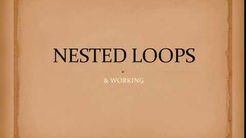 Nested Loops & Patterns