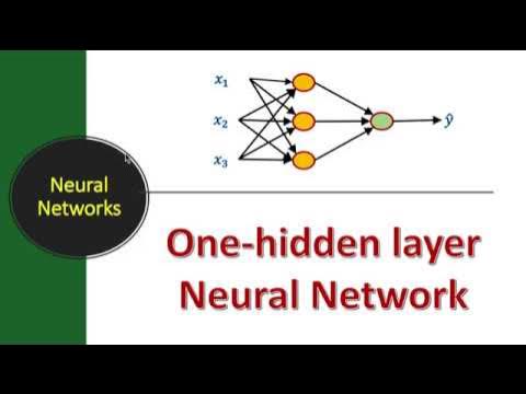 Lecture #28: One hidden layer Neural Network | Deep Learning - YouTube