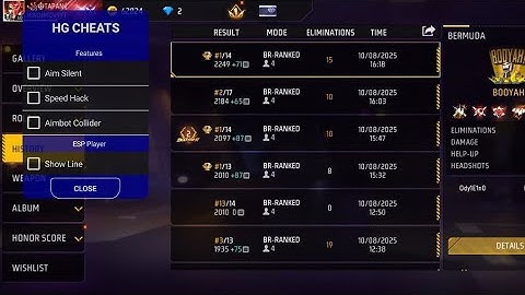 HGCHEAT+P2077KNG CS MOST WANTED HACK | FREE FIRE MOD MENU | GRINGO XP 😜 | NEW UPDATE CS WORKING HACK