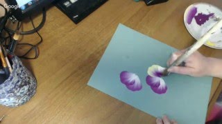 Painting pansies, Анютины глазки двойным мазком, irishkalia
