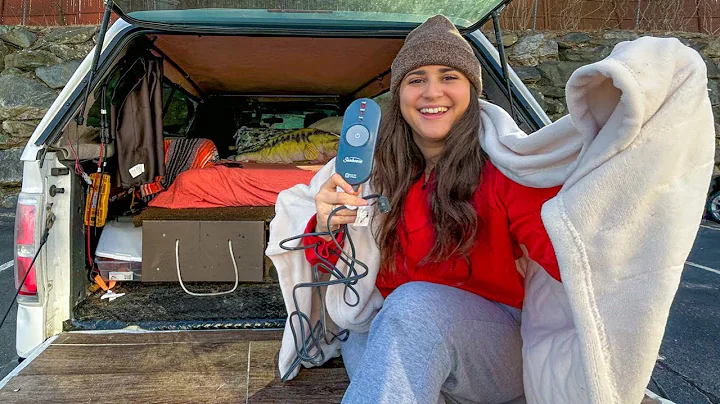 Winter Truck Camping Only Using HEATED Blanket | Will It Work?