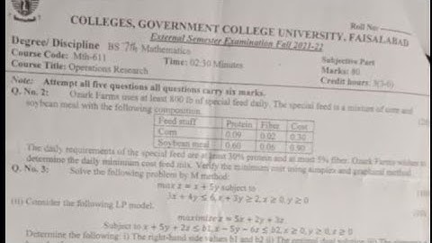 Gcuf main campus final paper of 2023 All subjects of Bs math 7th semester \Msc 3rd
