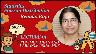 Poisson Distribution- 01: pdf, mgf, mean and variance using mgf