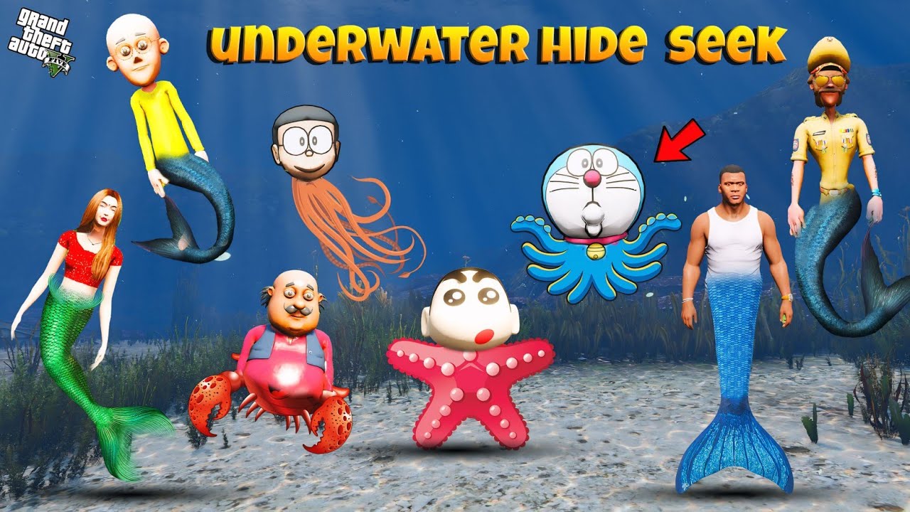 Shinchan & Franklin Play Underwater Hide and Seek in Gta 5