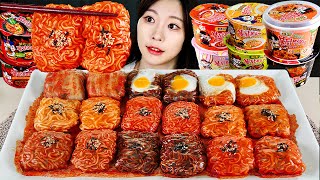 ASMR MUKBANG| 직접 만든 불닭볶음면 불닭쌈 먹방 \u0026 레시피 FIRE NOODLES EATING