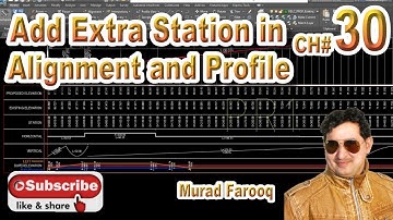 How to Add Extra Station in Alignment and Profile |Add Station Equation| in Autodesk Civil 3D. CH#30