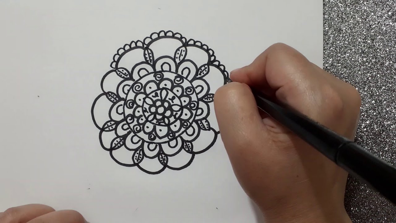 Mandala paso a paso sencilla - YouTube