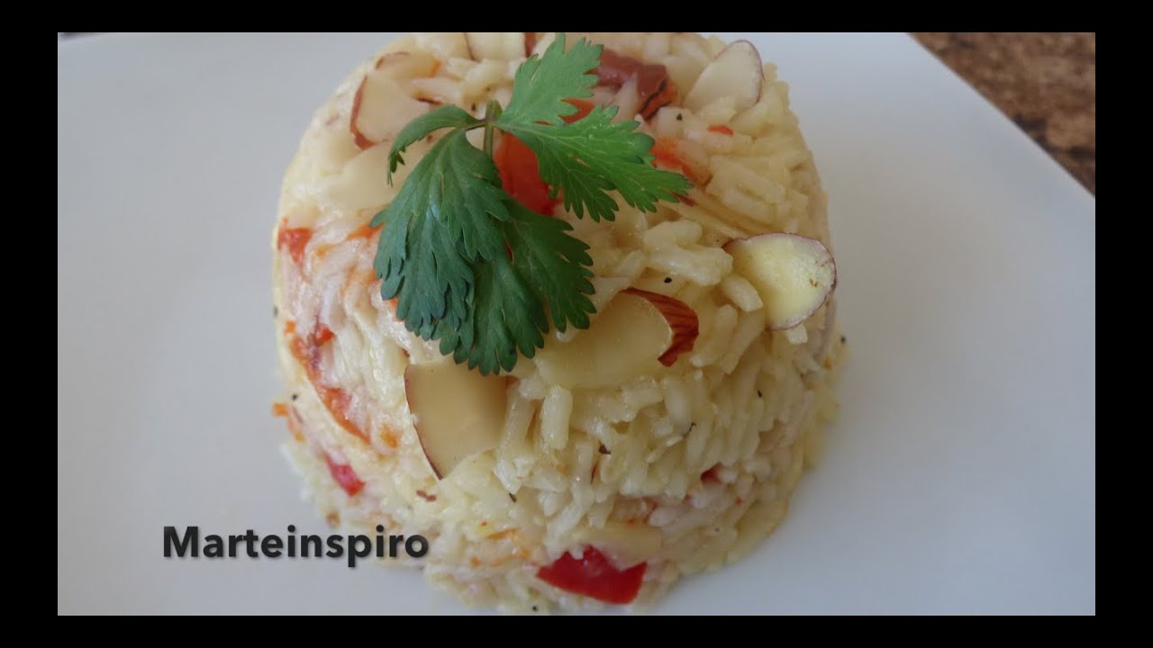 como hacer arroz almendrado facil - YouTube