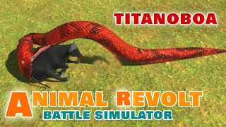 BEGINI KEKUATAN TITANOBOA ULAR TERBESAR DI DUNIA | ANIMAL REVOLT BATTLE SIMULATOR