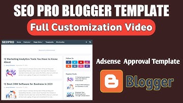 SEO PRO Blogger Template Customization | How to customization Blogger Template | OneTech Info
