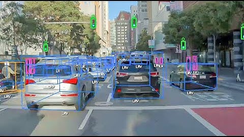 Zoox autonomous driving [raw videos] - machine vision view - driving demo - VH5-Wheels