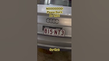 Als uw kentekenplaat op deze manier is bevestigd, wees dan trots op uw auto en laat het repareren!