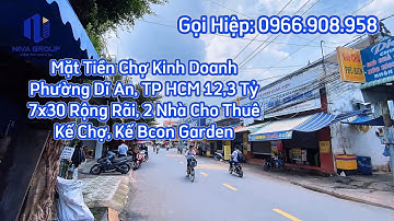 Mặt Tiền Kinh Doanh, Dĩ An HCM 12,3 Tỷ, Ngay Chợ Nguyễn Trãi, Kinh Doanh Dòng Tiền #966908958 #bds 