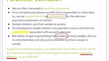 Week 10   Estimating Parameters Lecture Video