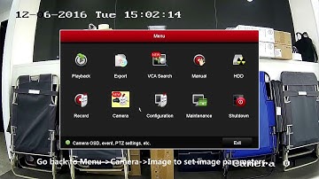 How to set video and image settings via NVR locally