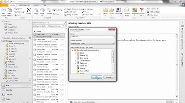 Creating Inbox Folders in Outlook 2010