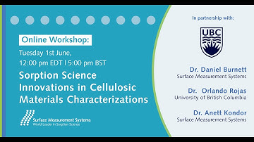 Workshop: Sorption Science Innovations in Cellulosic Material Characterization