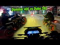 Dominar 400  vs duke 390  crazy street race is back  raw traffic filteration  