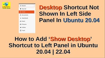 How to add Desktop Shortcut to Left panel in Ubuntu