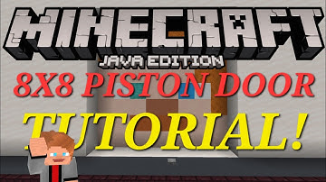 MINECRAFT JAVA EDITION 8X8 PISTON DOOR TUTORIAL! (slime & honey)