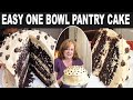 TRIPLE LAYER CHOCOLATE PANTRY CAKE WITH PEANUT BUTTER FROSTING | BAKE WITH ME PANTRY CAKE