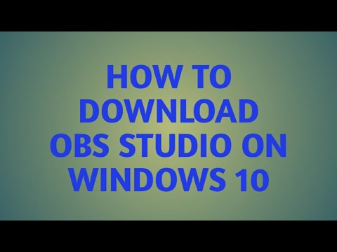 obs studio for windows 10 download